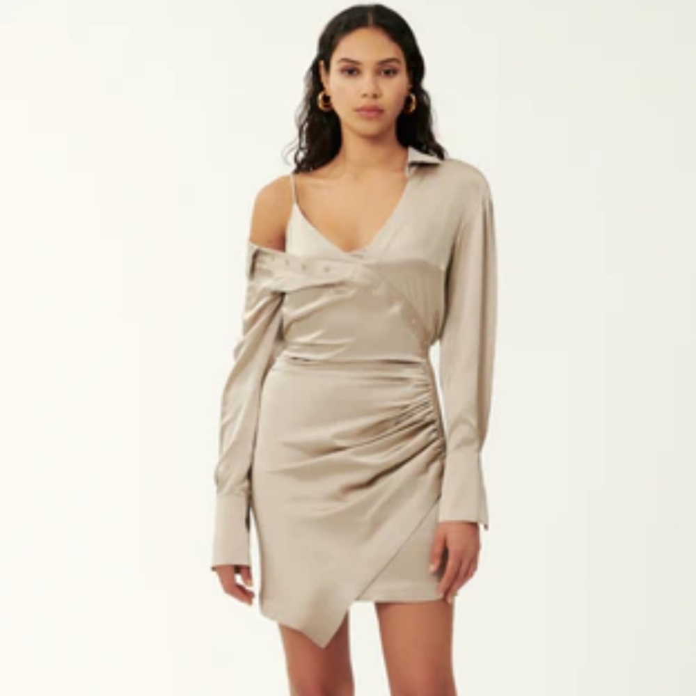 Nicholas Eliana Mini Dress - Fog, NEW